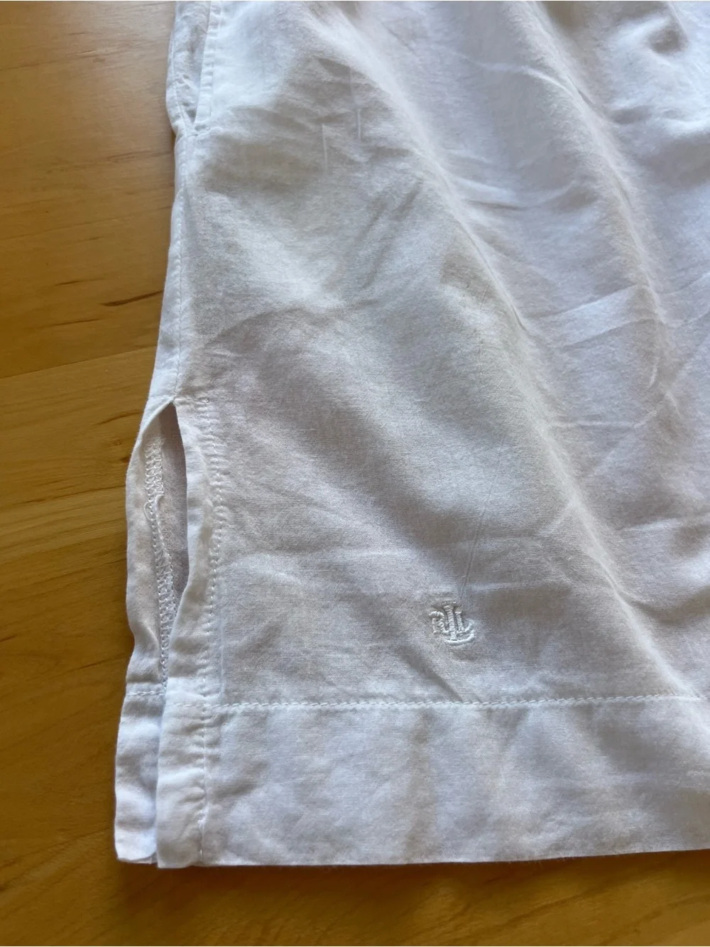 Ralph Lauren White Sleeveless V-Neck Mini Dress